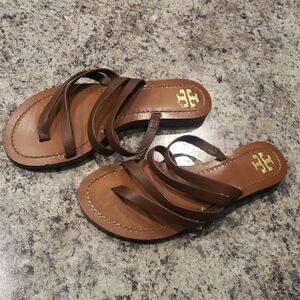 Tory Burch Brown Leather Sandals